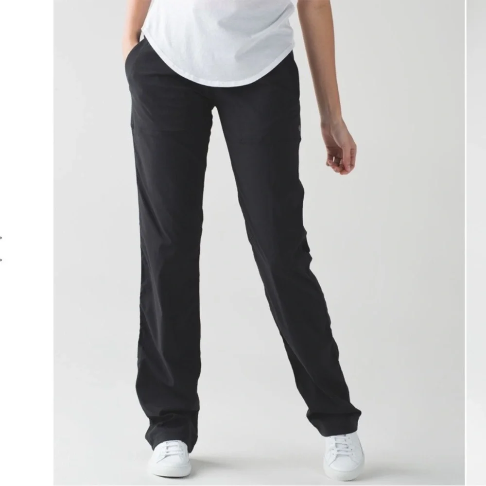 lululemon athletica Black Straight-Leg Active Pants - Picture 2 of 16